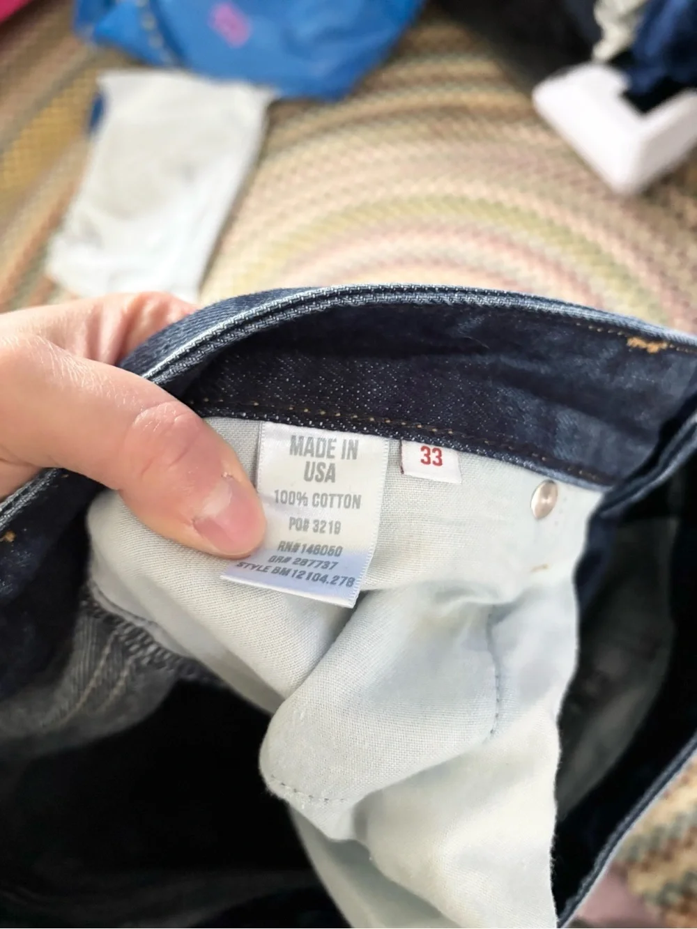 Buck Mason raw selvedge slim maverick jeans size 33x28 men’s cotton